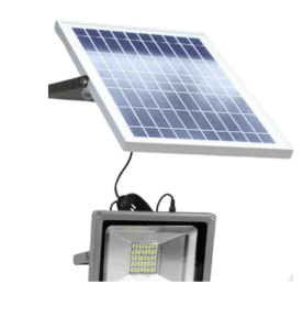 Solar rechargeable LED floodlight with motion sensor