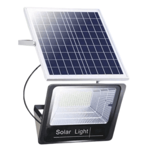 Wall-mounted solar LED light with its own solar panel