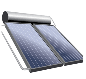 300-litre solar water heater on a rooftop